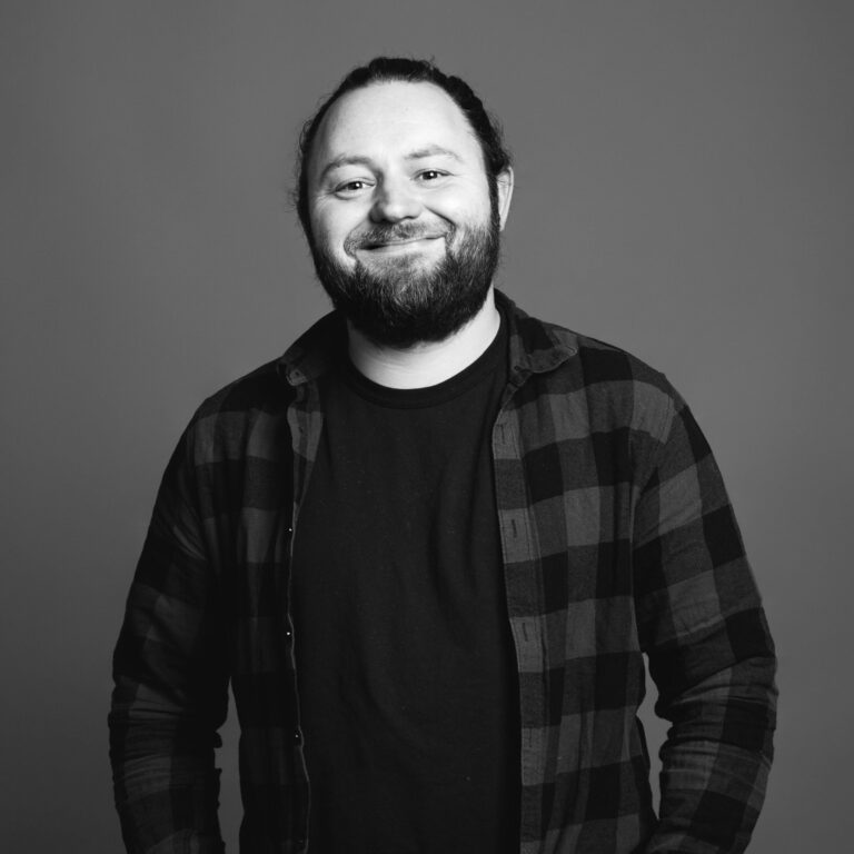 Portrett i sort-hvitt av Håkon Mathisen